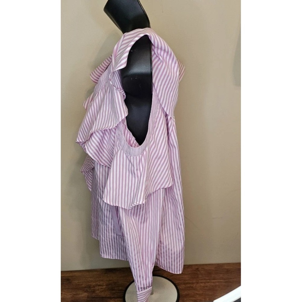 Why Dress Women's Pink & White Cold Sholder Top Size Large ( NWT) - Picture 7 of 13